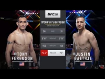 TONY FERGUSON VS JUSTIN GAETHJE UFC MMA GMA BOQS